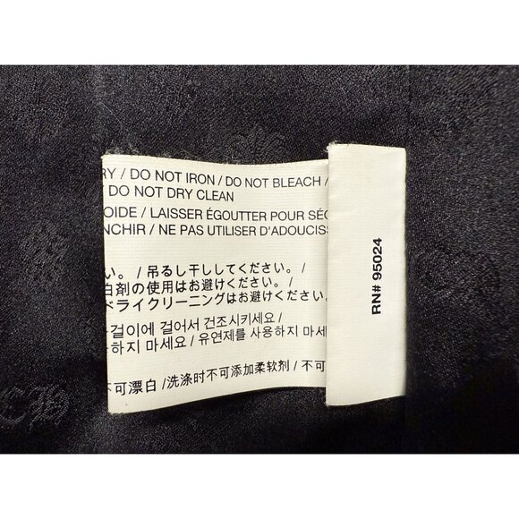 Chrome Hearts Womens Black Goose Down Puffer Jacket With Zip & Button Front Size - Picture 7 of 16